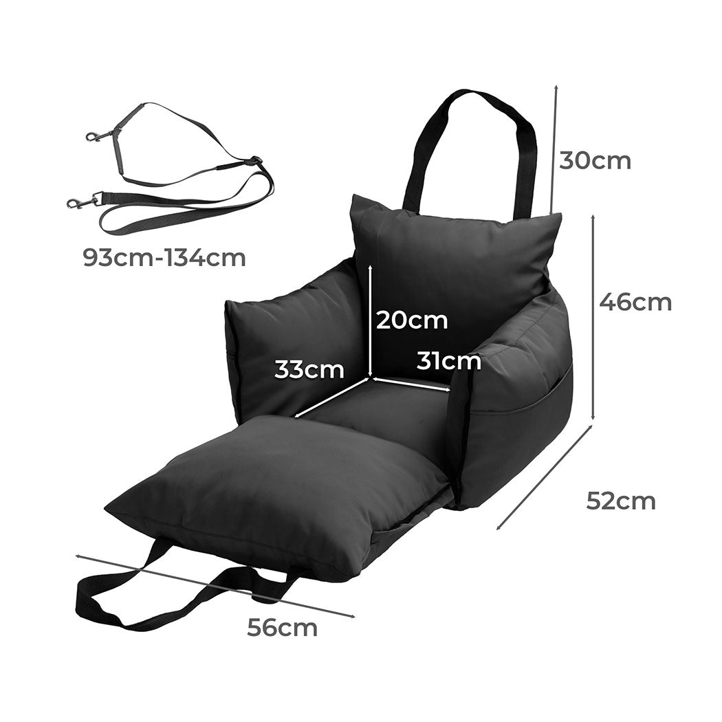 PaWz Dog Car Seat Booster Belt Black-1864184562842734594