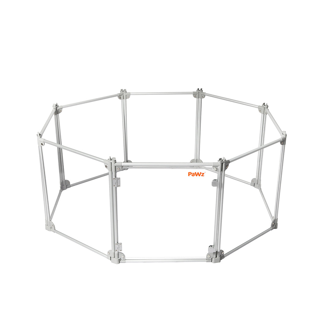 Pawz Pet Playpen Transparent Acrylic Clear Folding Dog Fence Kennel 8 Panel-1864184563715149824