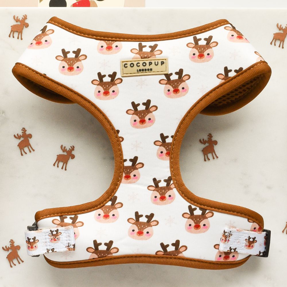 Cocopup London – Adjustable Neck Harness – Ralphie Reindeer