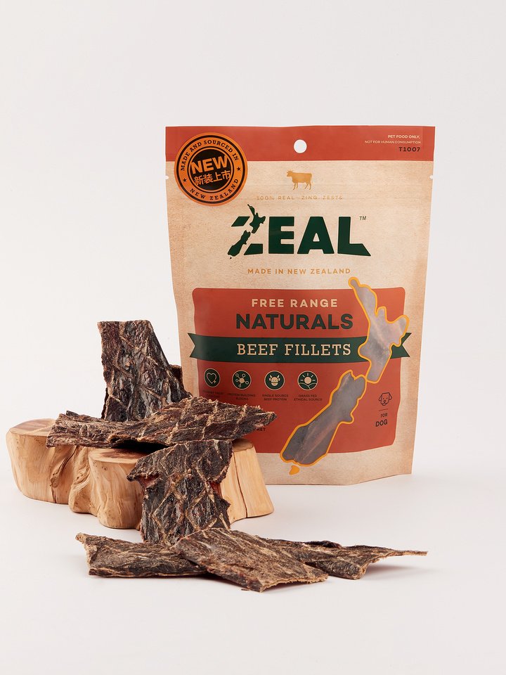 Free Range Naturals Dog Treats – Beef Fillets 125g