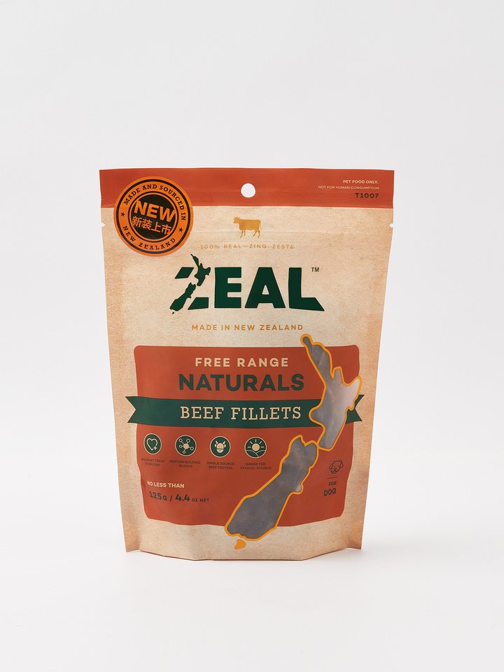 Free Range Naturals Dog Treats – Beef Fillets 125g