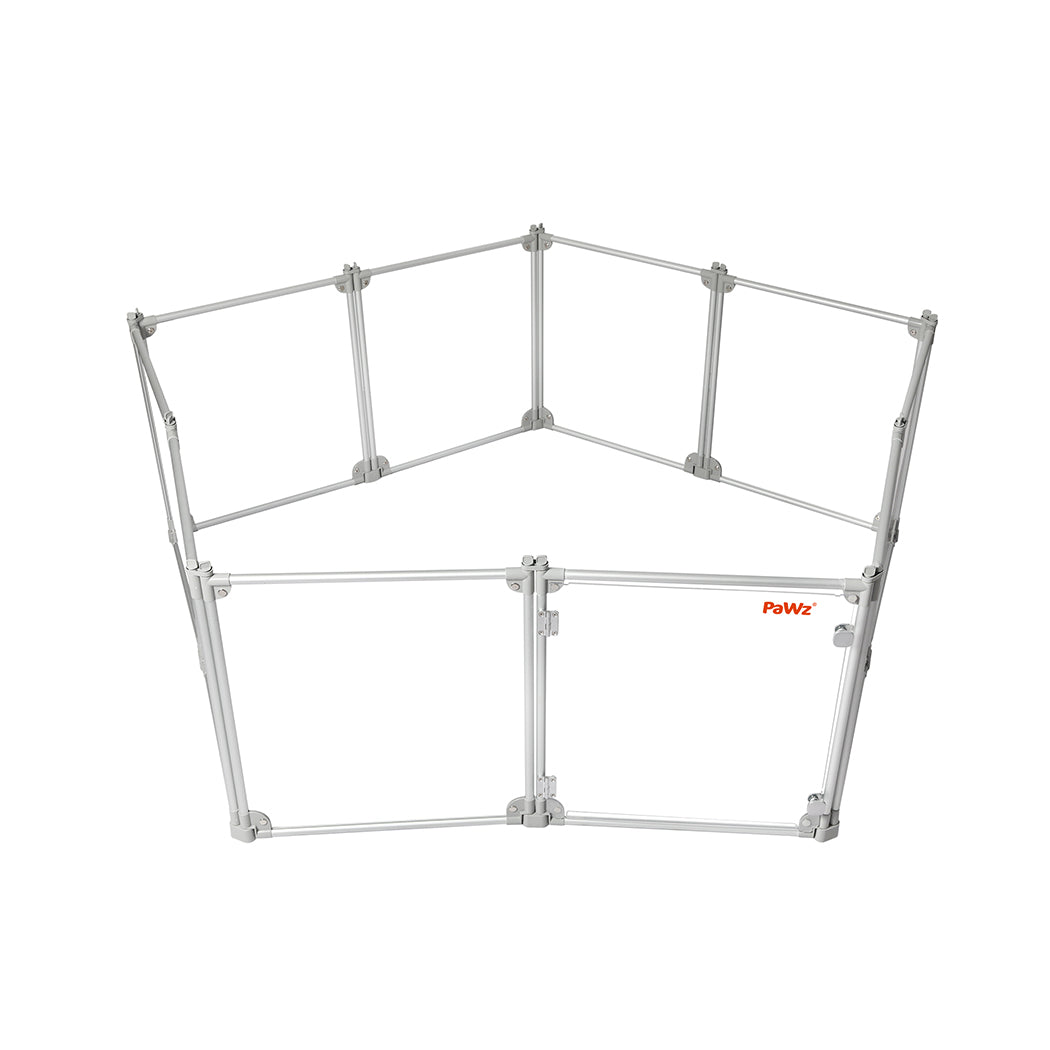 Pawz Pet Playpen Transparent Acrylic Clear Folding Dog Fence Kennel 10 Panel-1864184563408965633