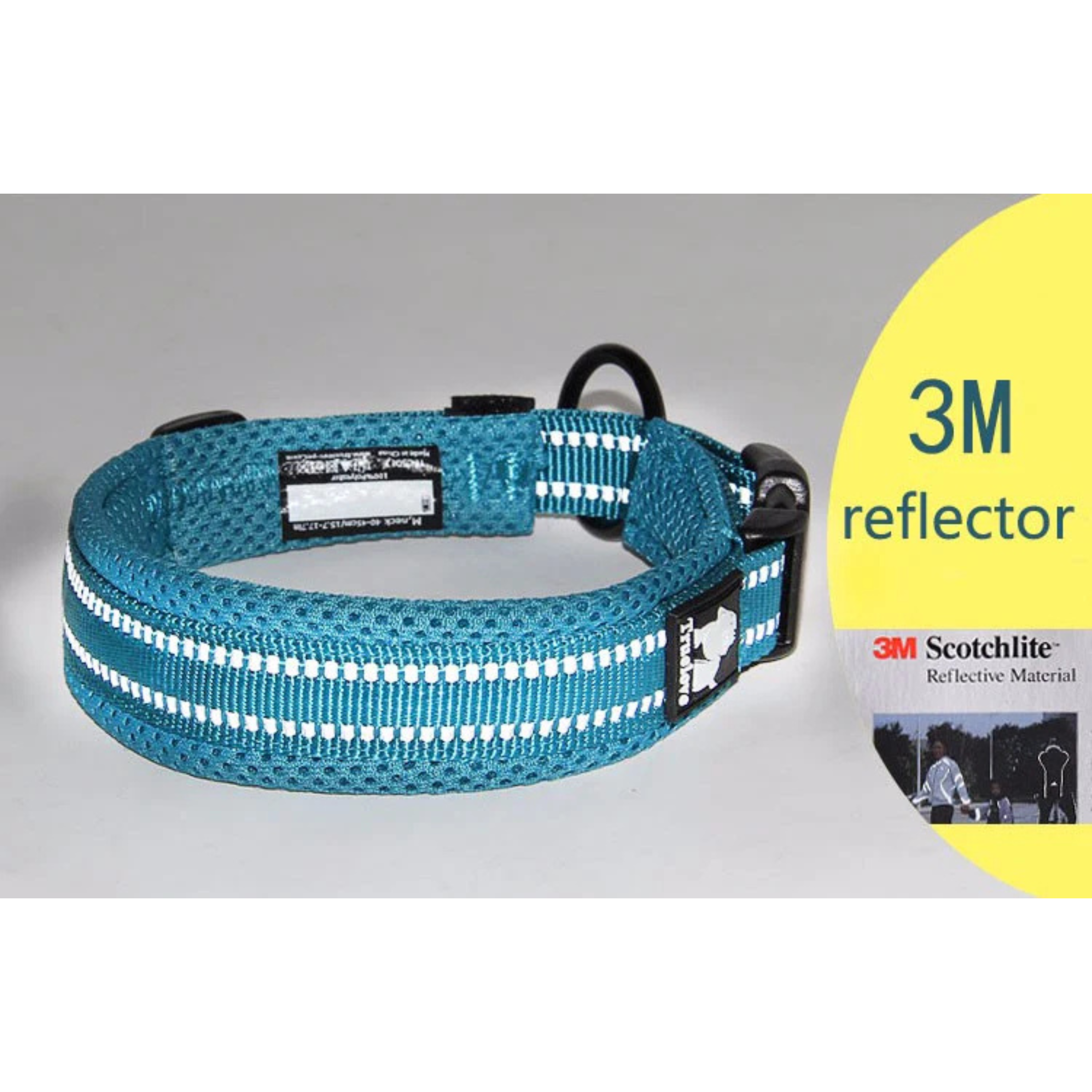 Heavy Duty Reflective Dog Collar - Black