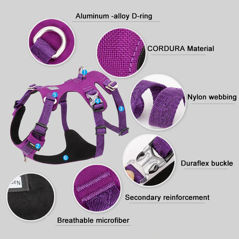 The Houdini-Proof Cordura® Dog Harness - Army Green