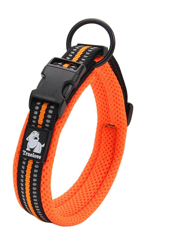 True Love Heavy Duty Reflective Dog Collar - Orange, 2XS-1831155613359542272