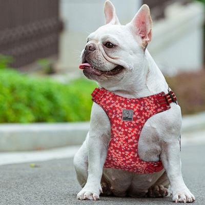 Floral Doggy Harness - Red