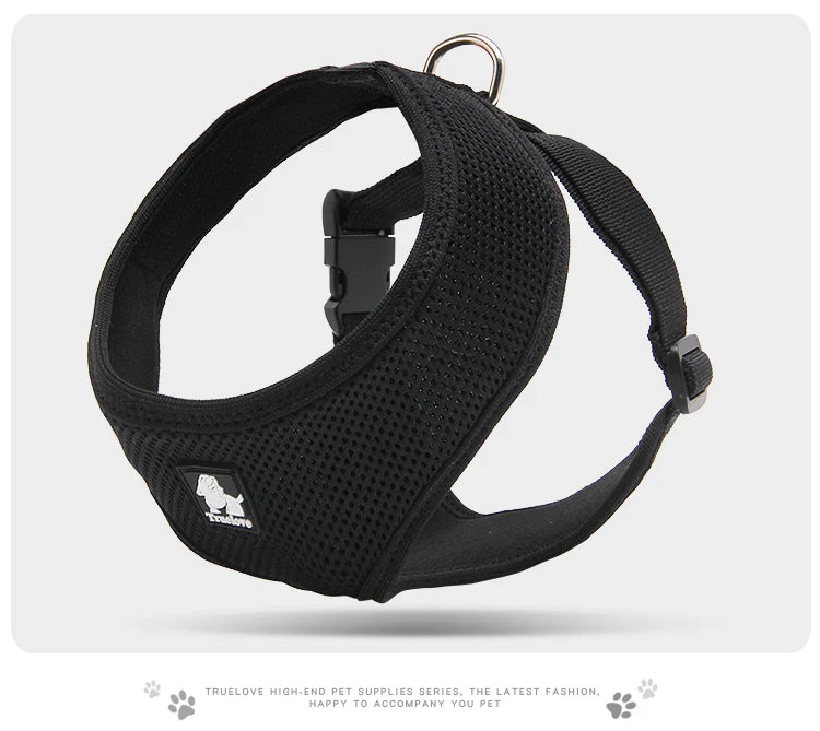 The Everyday Dog Harness with Steel D Ring - Black