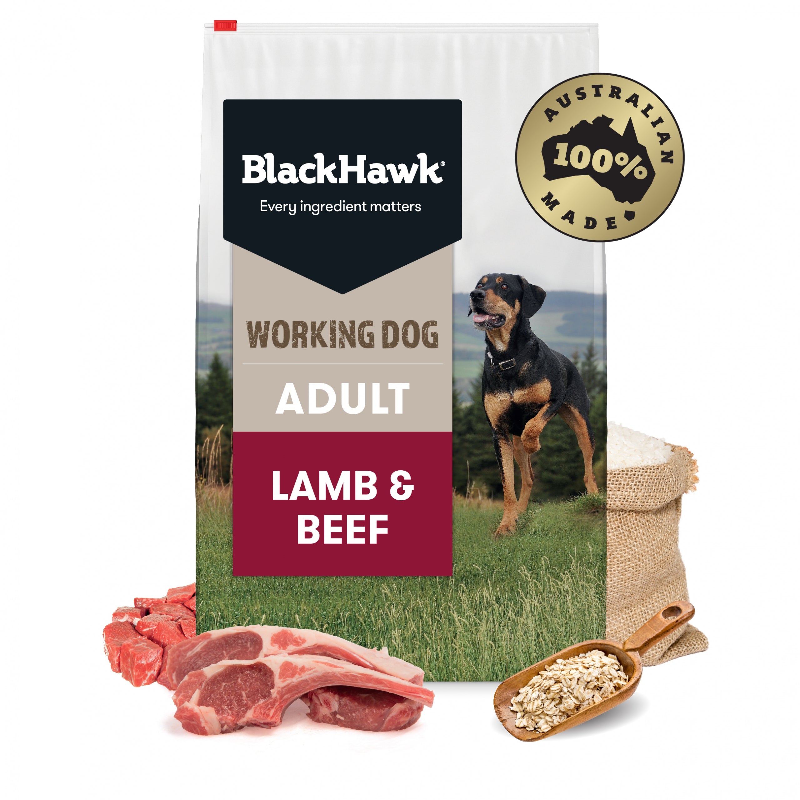 Black Hawk – Working Dog Food – Lamb & Beef