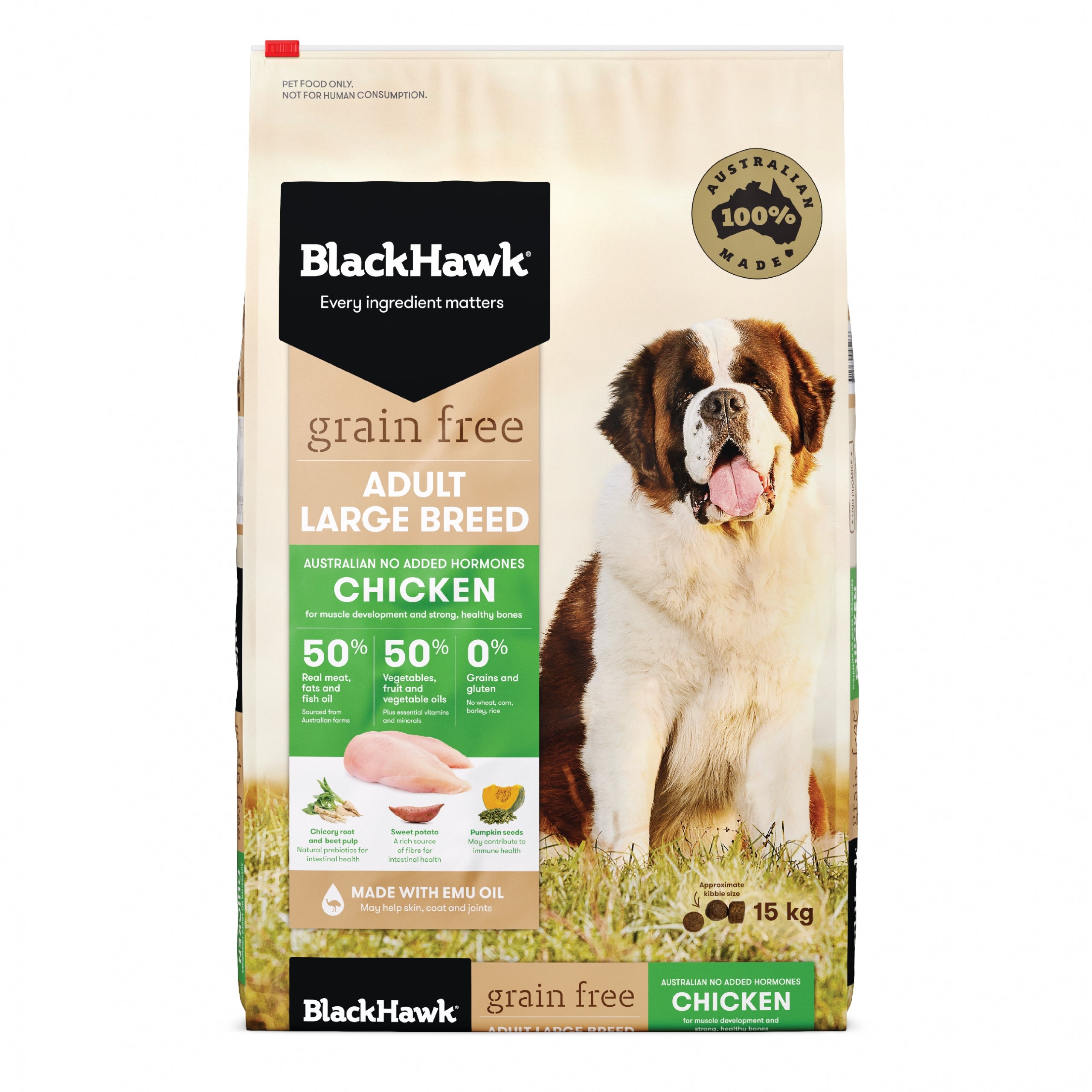Black Hawk – Adult Dog Food – Large Breed – GRAIN FREE – Chicken