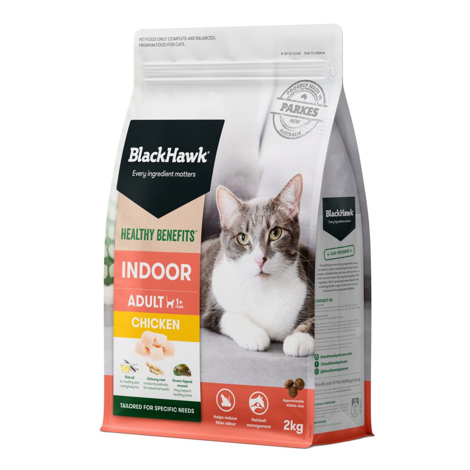 Black Hawk – Adult Cat Food – Healthy Benefits – Indoor Chicken