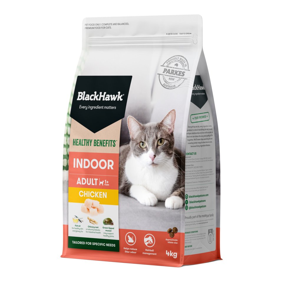 Black Hawk – Adult Cat Food – Healthy Benefits – Indoor Chicken