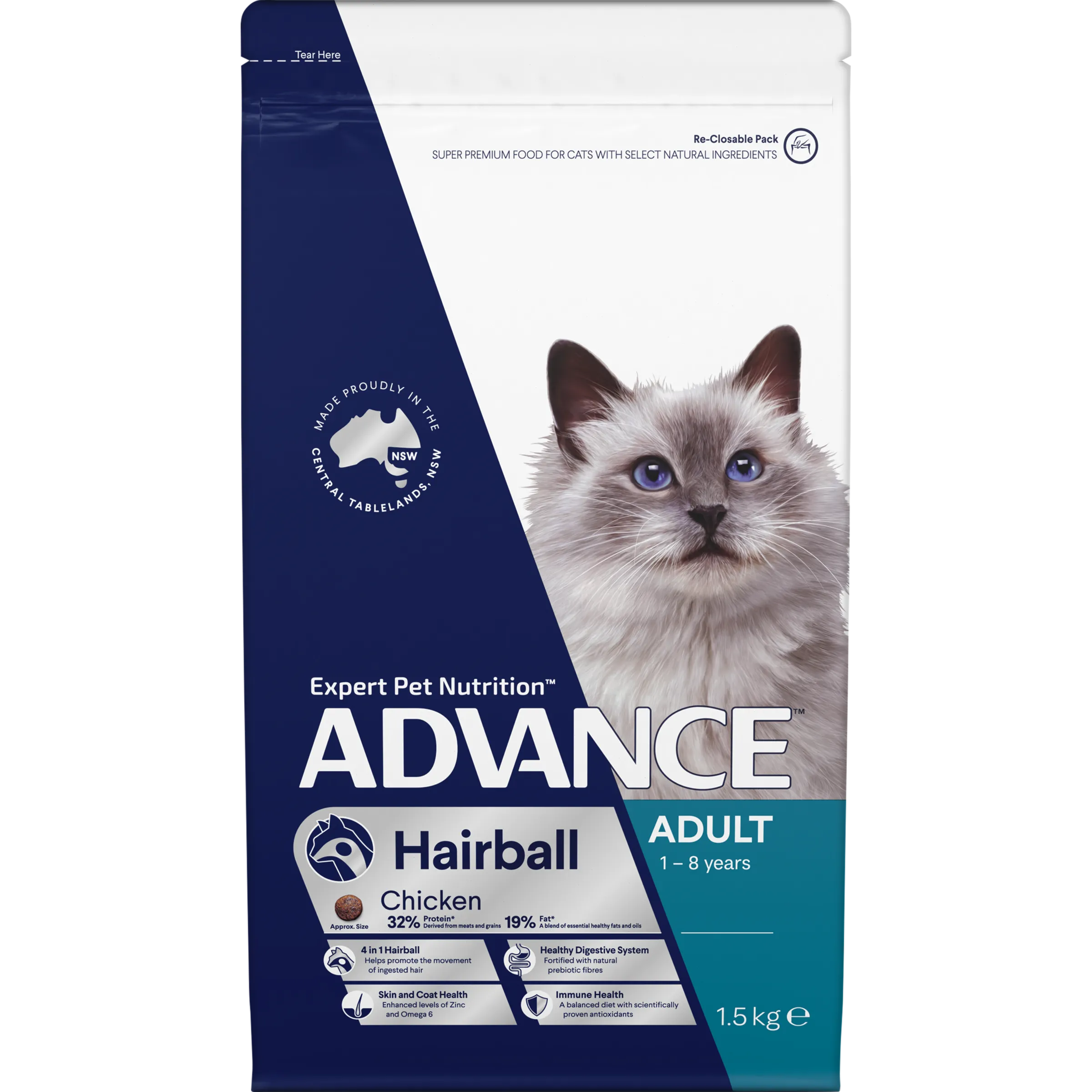 Advance – Adult Cat Food – Hairball