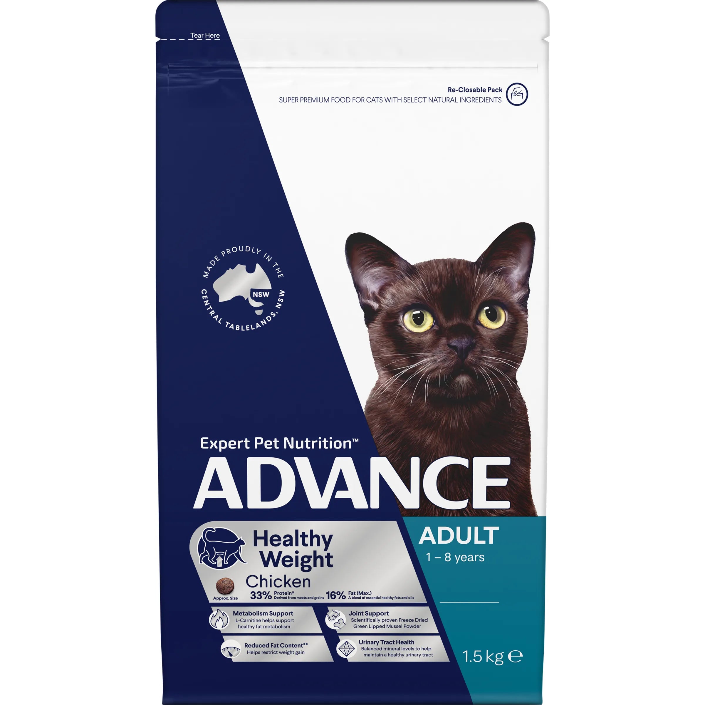 Advance – Adult Cat Food – Healthy Weight – Chicken