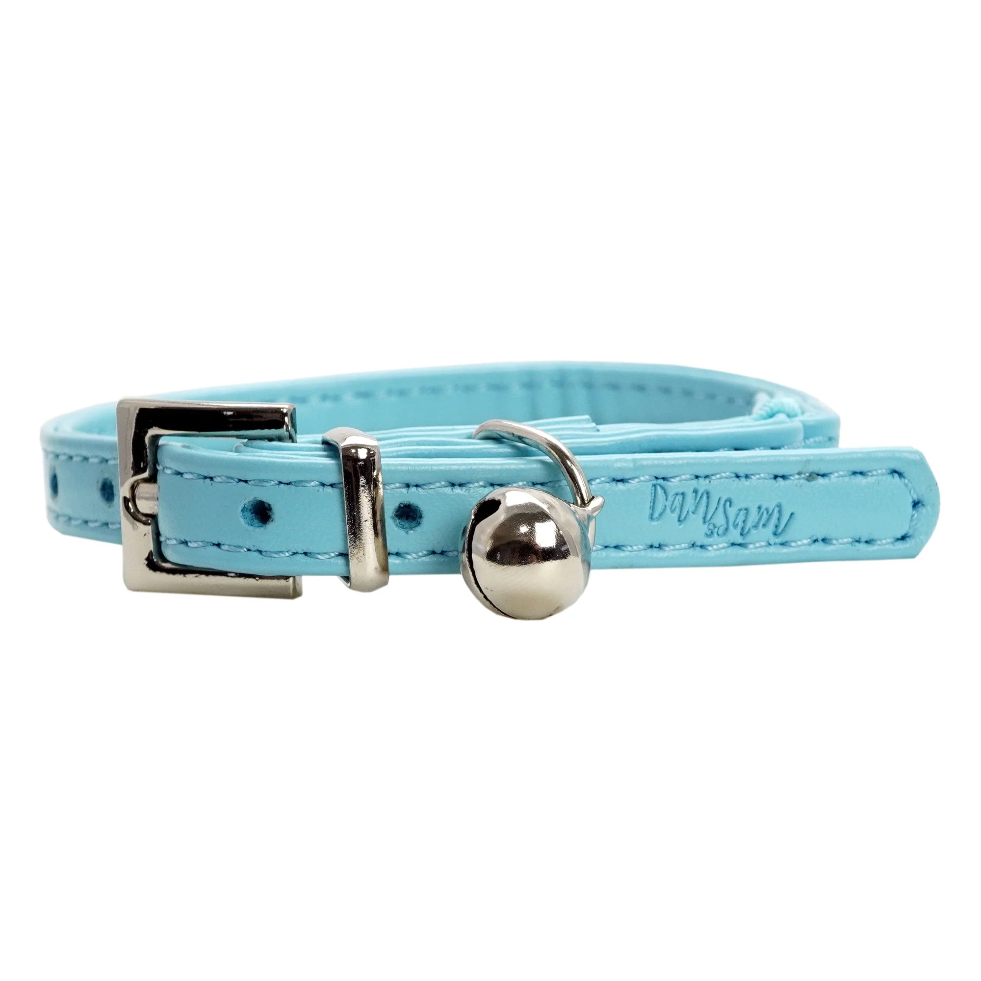 Dan & Sam – Cat Collar – Blue Vegan Leather