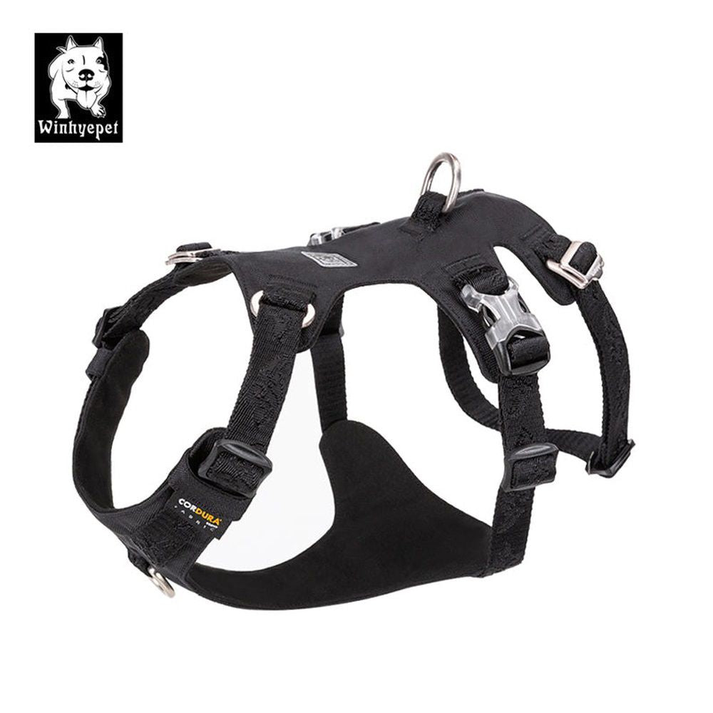 The Houdini-Proof Cordura® Dog Harness - Black
