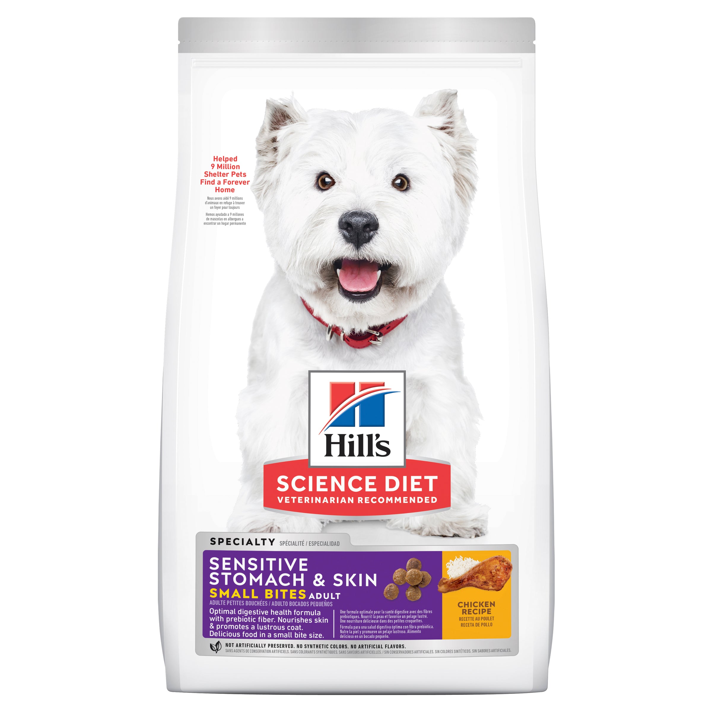 Hill’s – Science Diet – Adult Dog Food – Sensitive Stomach & Skin – Small Bites