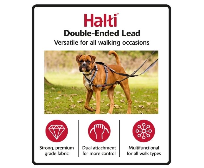 Halti – Double Ended Dog Lead – Black