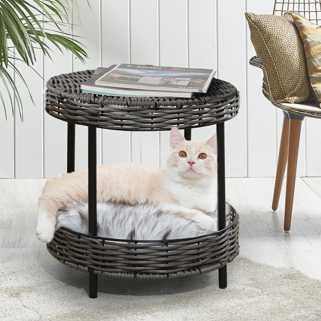 PaWz Rattan Pet Bed Elevated Raised-1864184513018597382