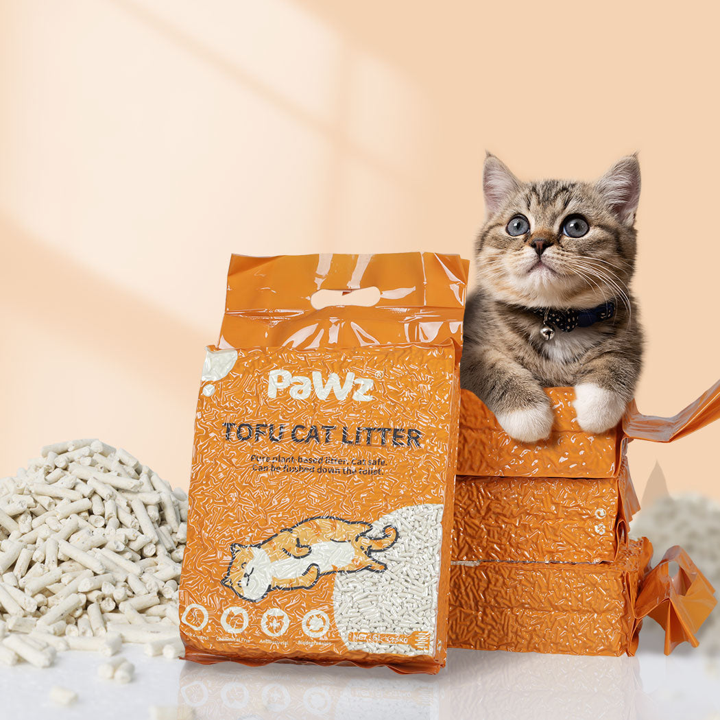PaWz 2.5kg Tofu Cat Litter Clumping Natural x12-1894516744140230663
