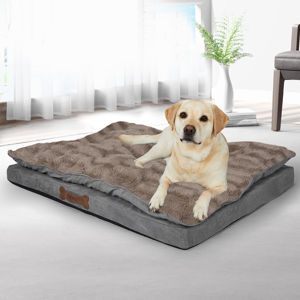 PaWz Dog Calming Bed Pet Cat Removable S Khaki Small-1864184509000454150