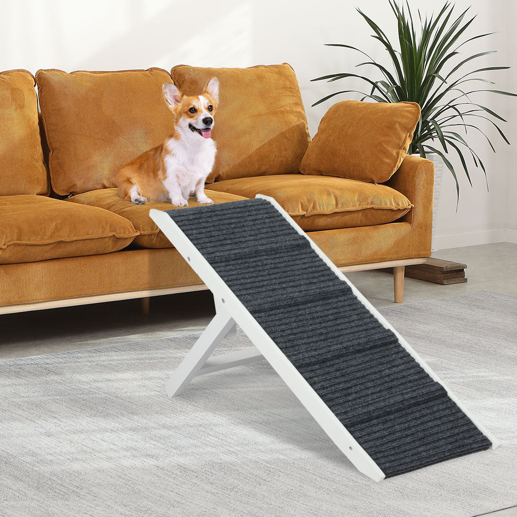PaWz Adjustable Dog Ramp Height Stair White-1864184532278841350