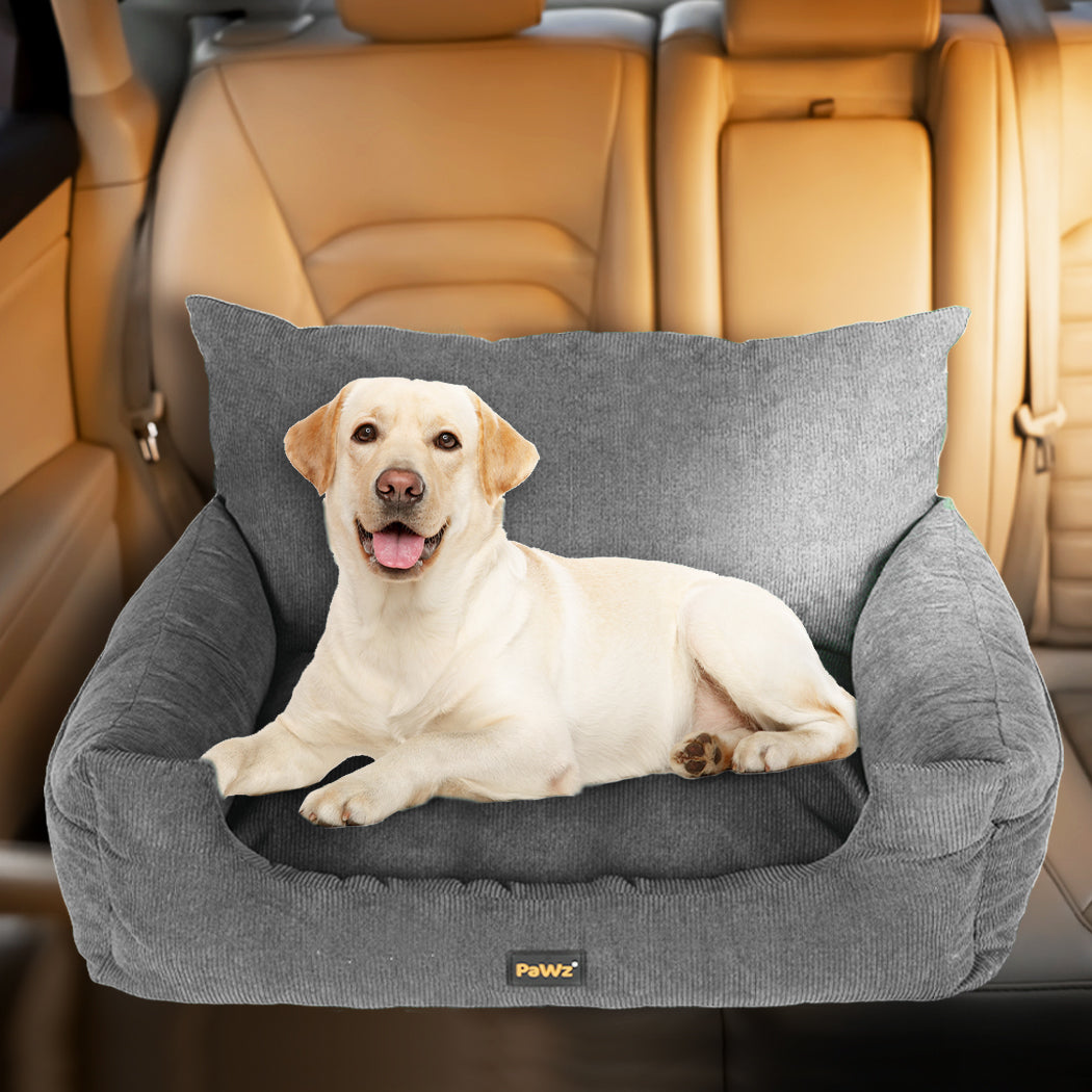 PaWz Pet Car Booster Seat Dog Protector L Grey Large-1864184541778939911