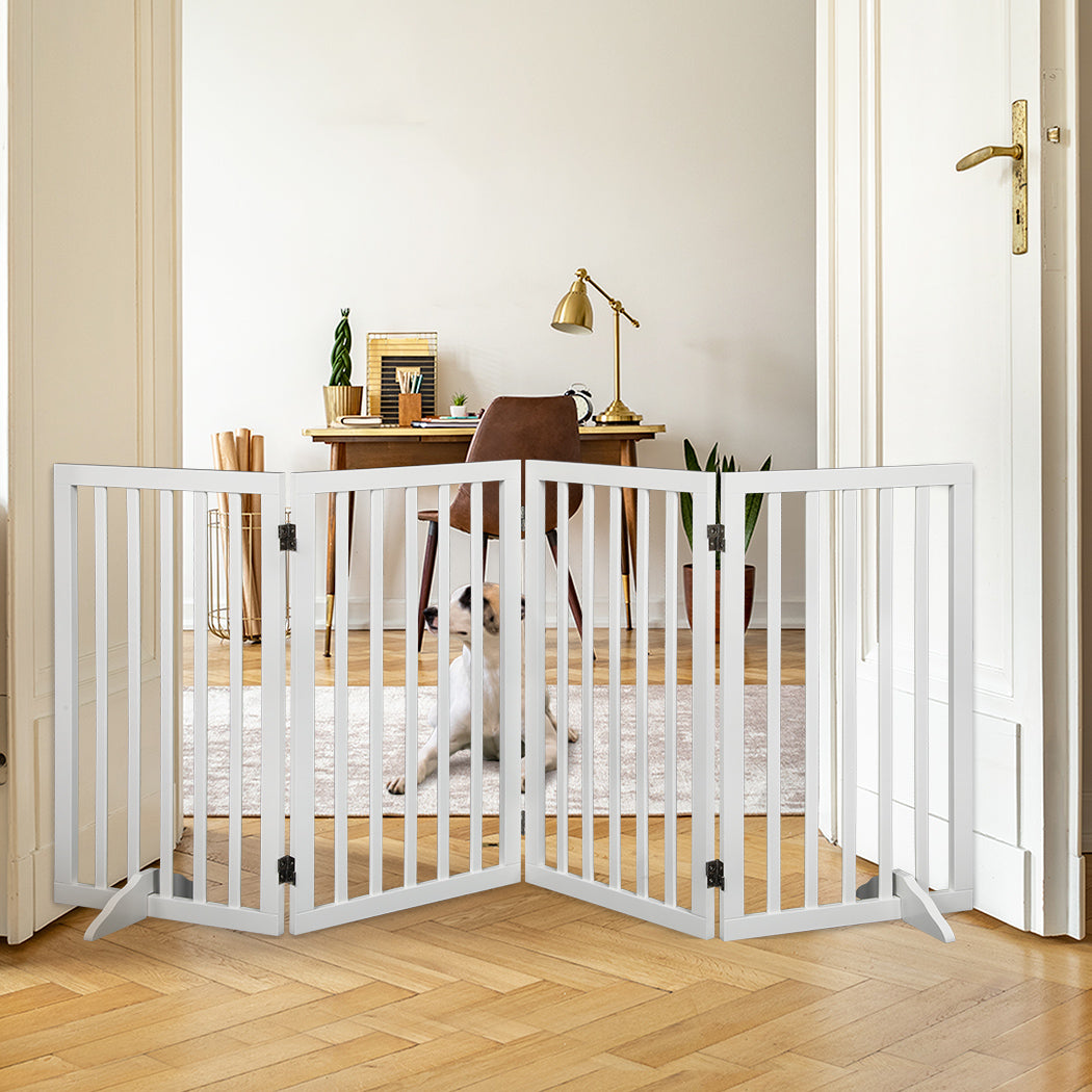 PaWz Wooden Pet Gate Dog Fence Safety White 800x 3MM-1864184510434906118