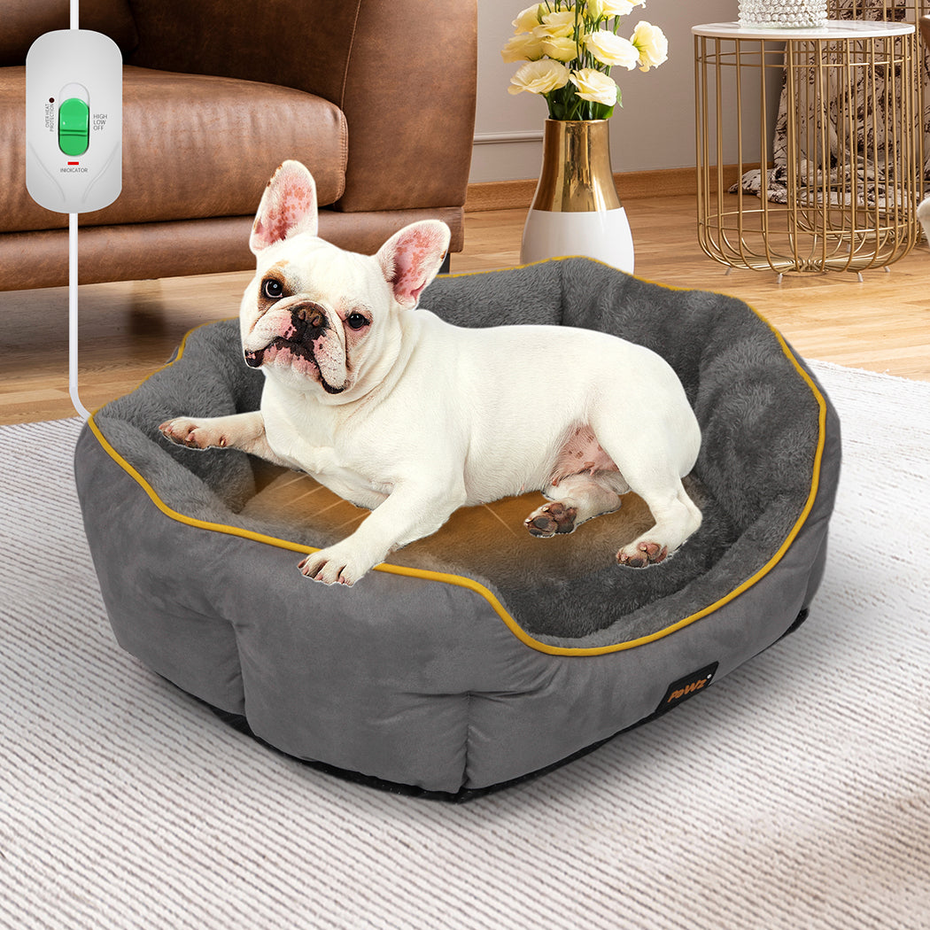 PaWz Electric Pet Heater Bed Heated S Grey Small-1864184527241482246