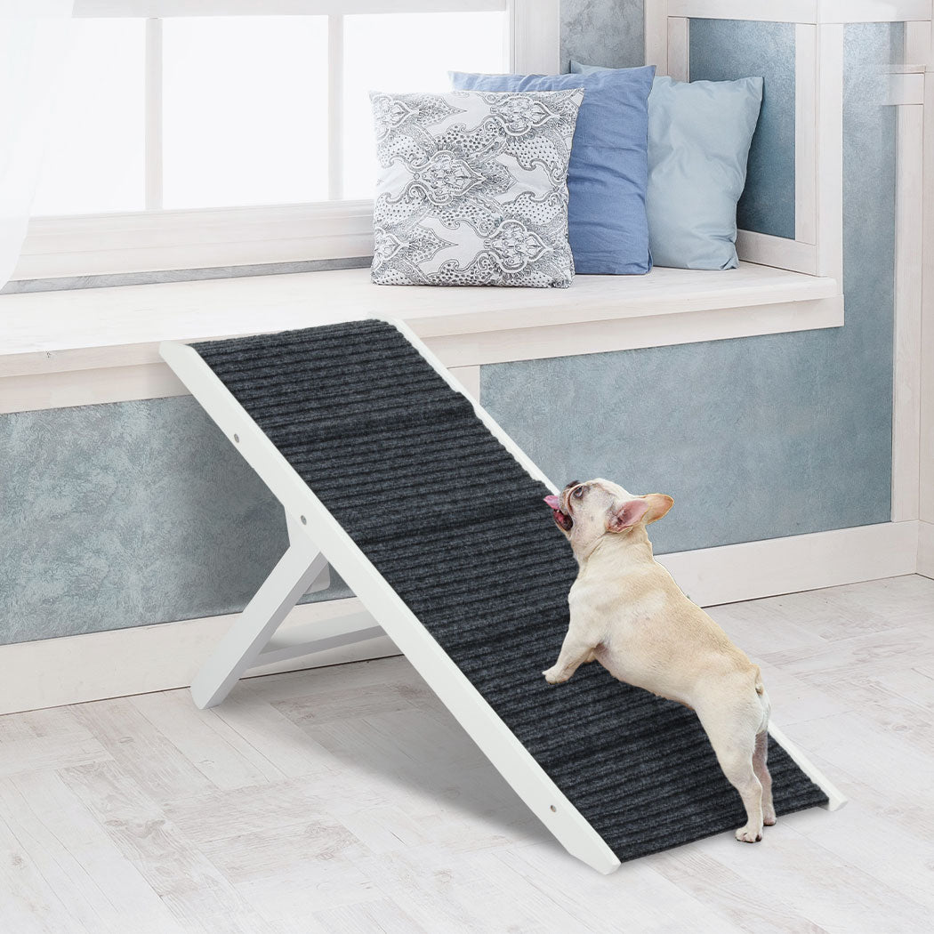 PaWz Adjustable Dog Ramp Height Stair White-1864184532278841351