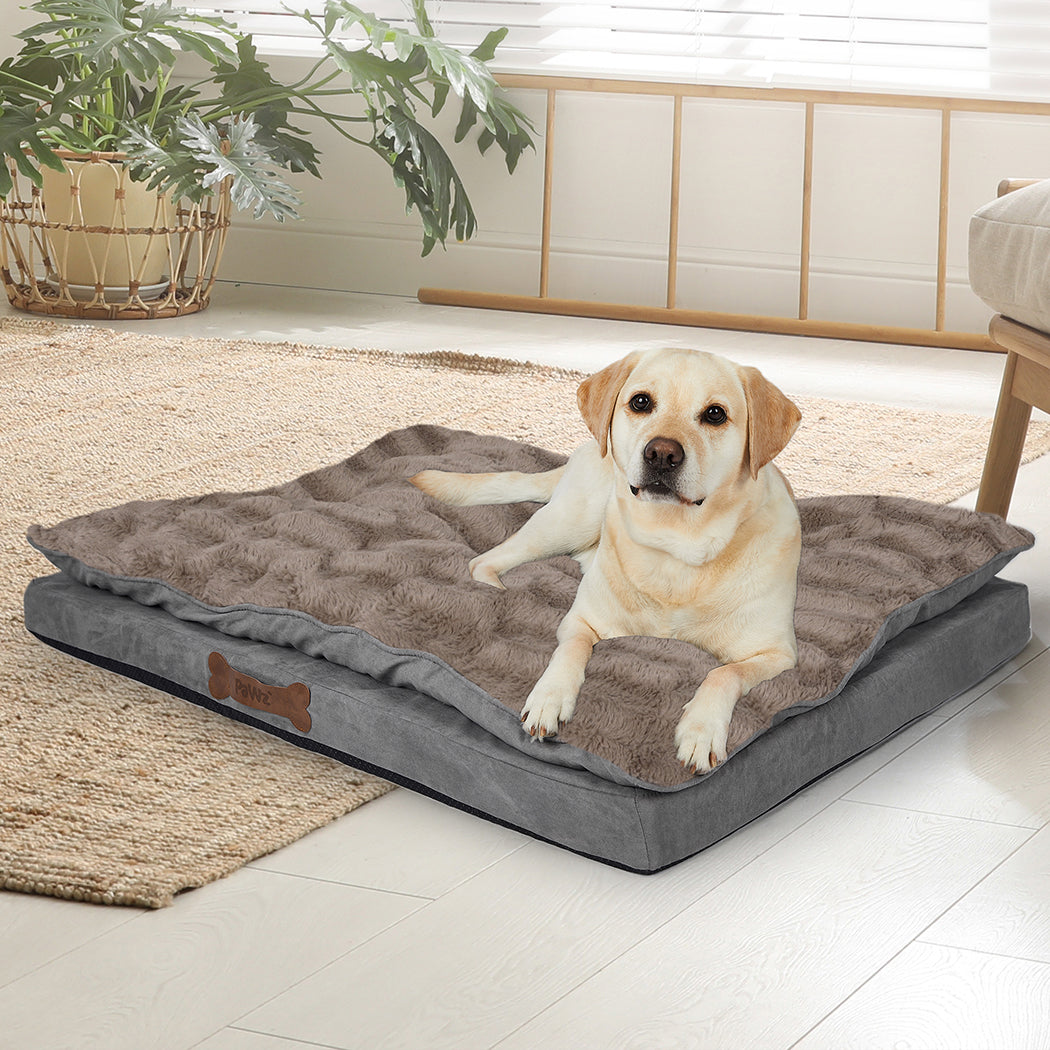 PaWz Dog Calming Bed Pet Cat Removable S Khaki Small-1864184509000454151