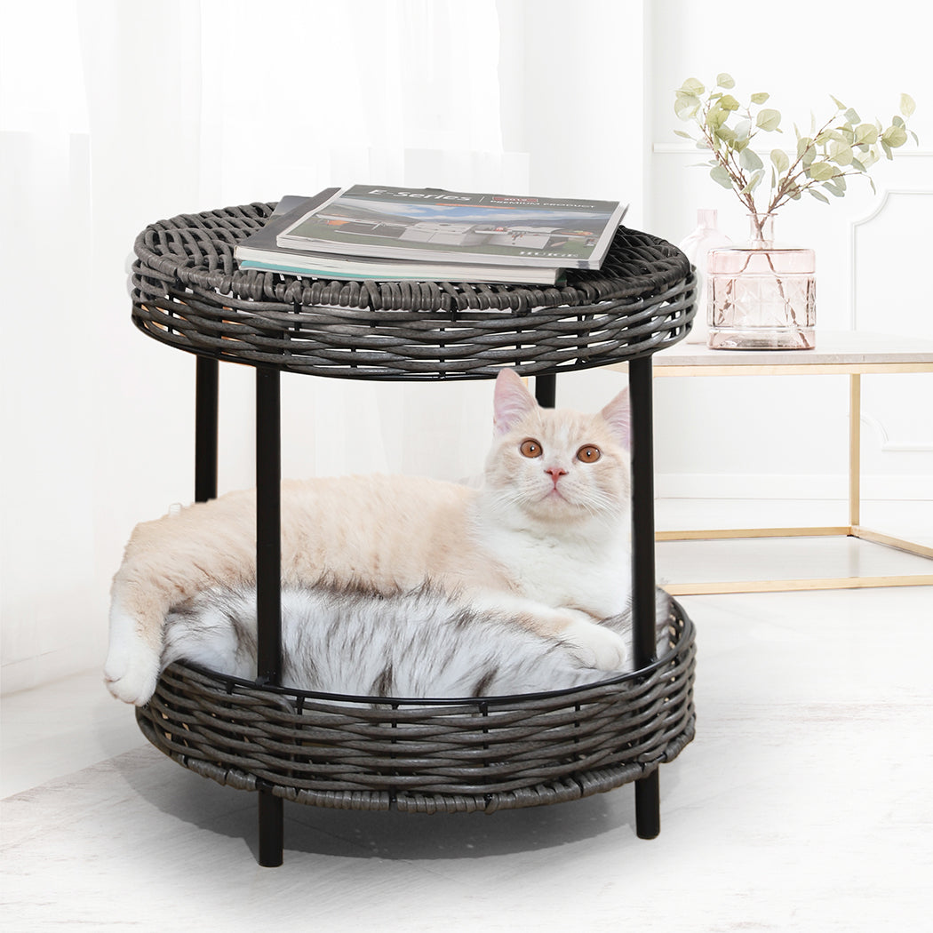 PaWz Rattan Pet Bed Elevated Raised-1864184513018597383