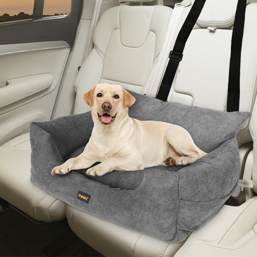 PaWz Pet Car Booster Seat Dog Protector L Grey Large-1864184541778939910