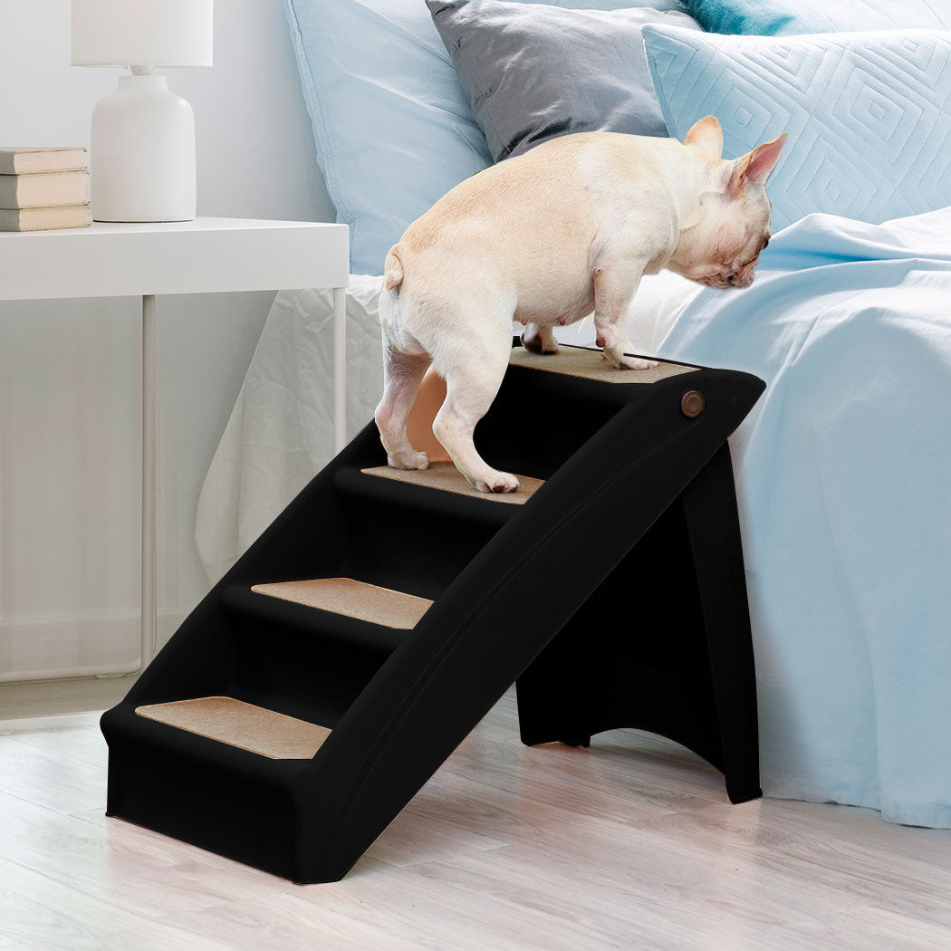 PaWz Pet Ramp Indoor Dog Steps Stair Black-1864184496140718087