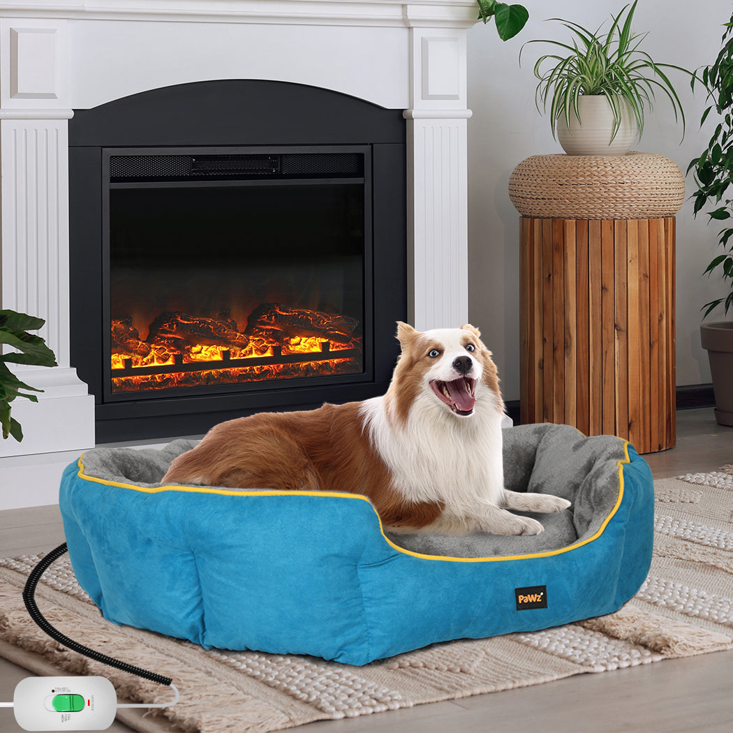 PaWz Electric Pet Heater Bed Heated XL Blue X-Large-1864184527501529095