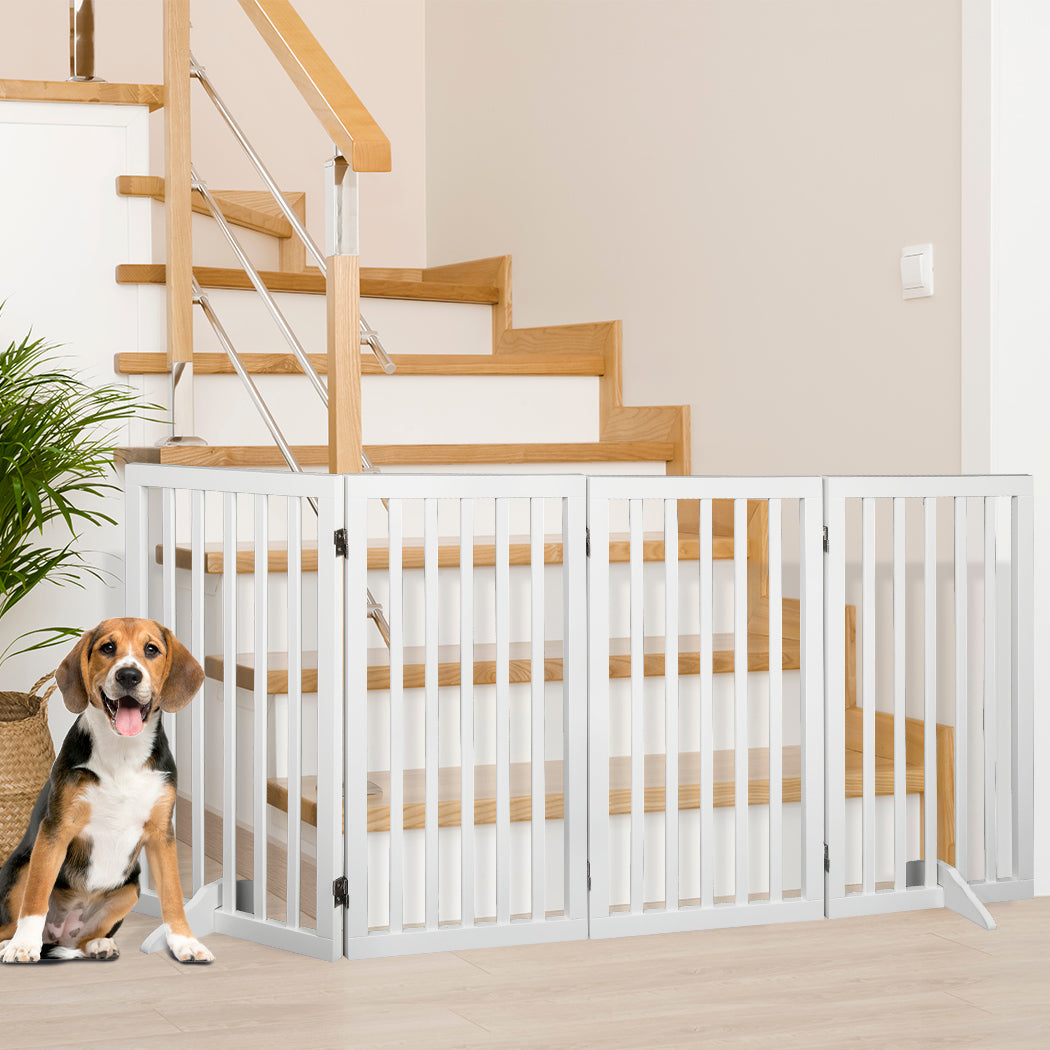 PaWz Wooden Pet Gate Dog Fence Safety White 800x 3MM-1864184510434906119