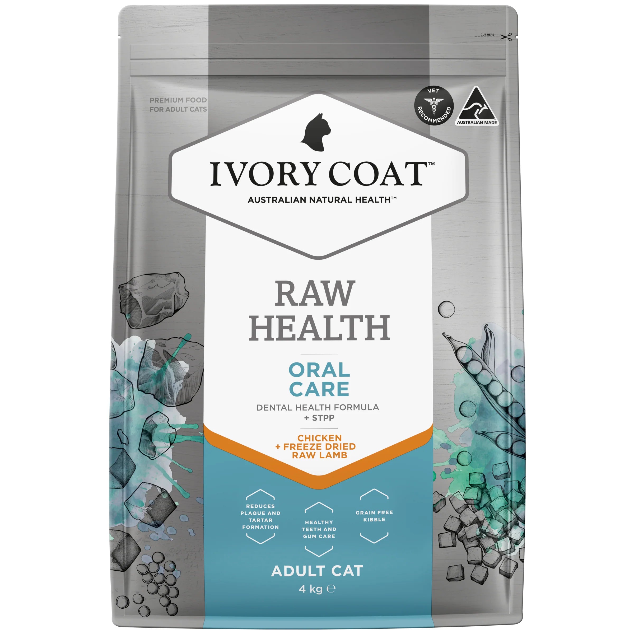 Ivory Coat – Adult Cat Food – Raw Health – Oral Care