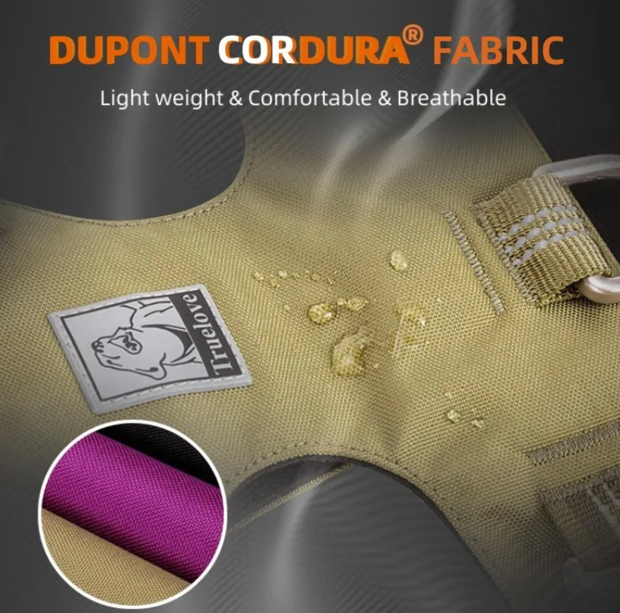 Lightweight Reflective Dog Harness - Black