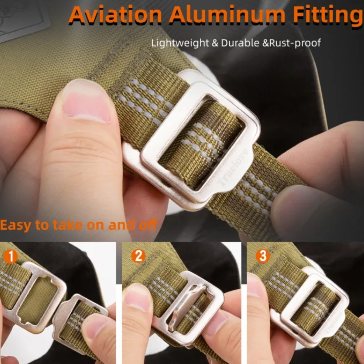 Lightweight Reflective Dog Harness - Black