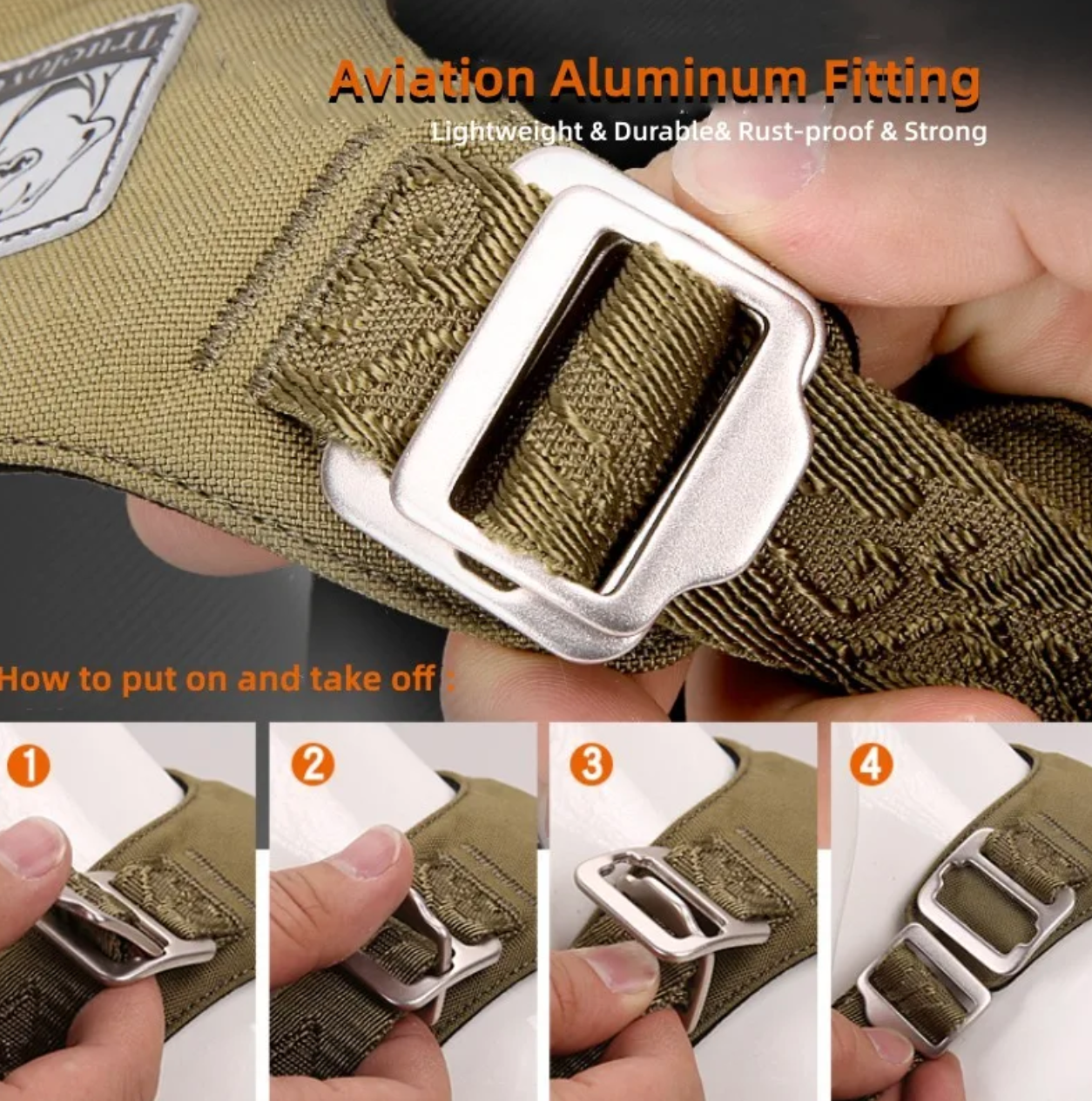 Lightweight Tactical Dog Harness - Black