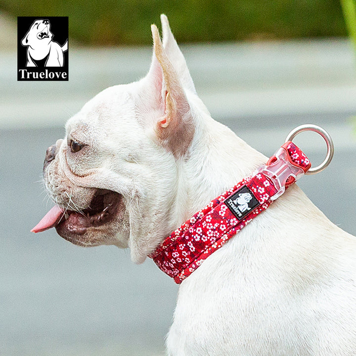 True Love Floral Dog Collar - Red, 2XS-1831155615368613890