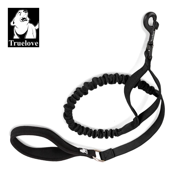 Bungee Dog Leash With Soft Padded Handle - Black
