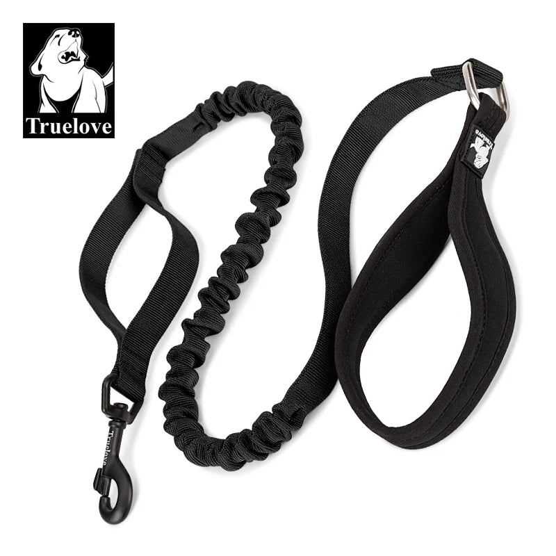 Bungee Dog Leash With Soft Padded Handle - Black