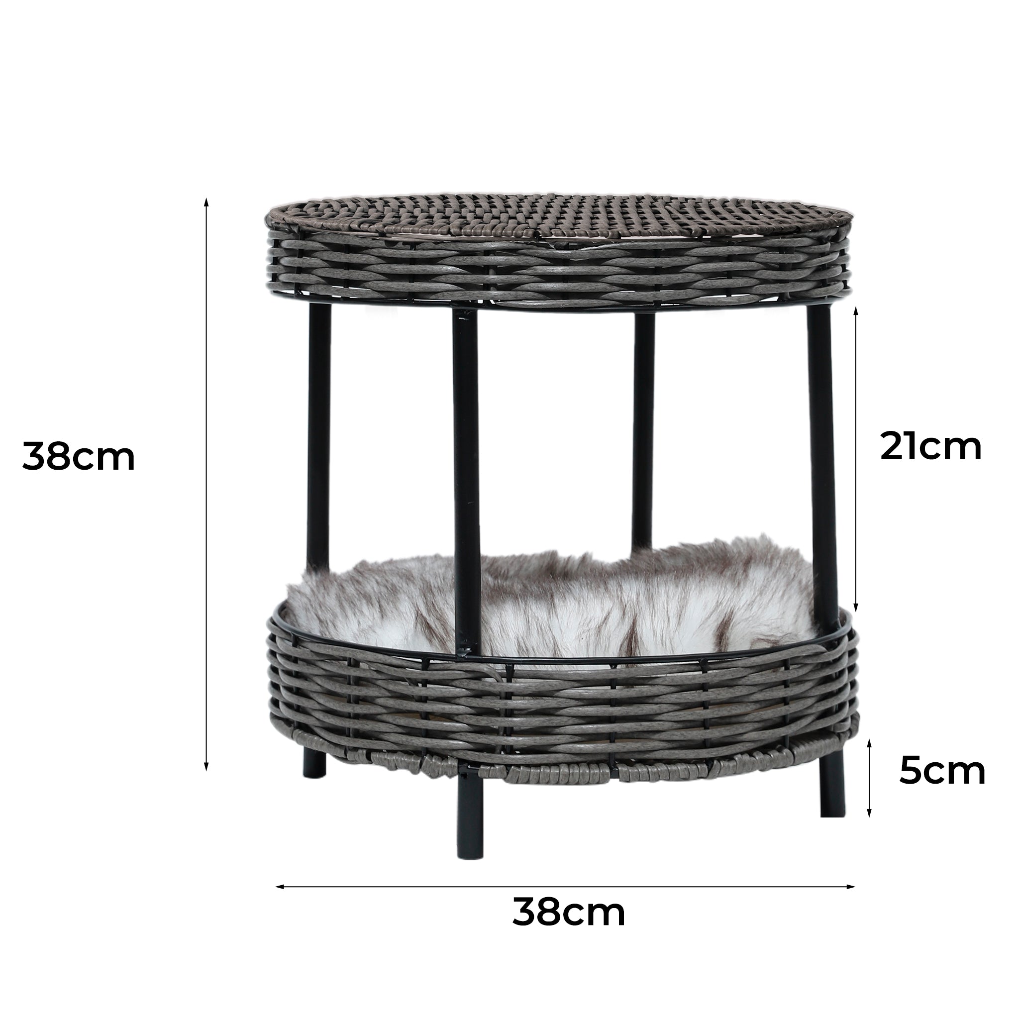 PaWz Rattan Pet Bed Elevated Raised-1864184513018597378