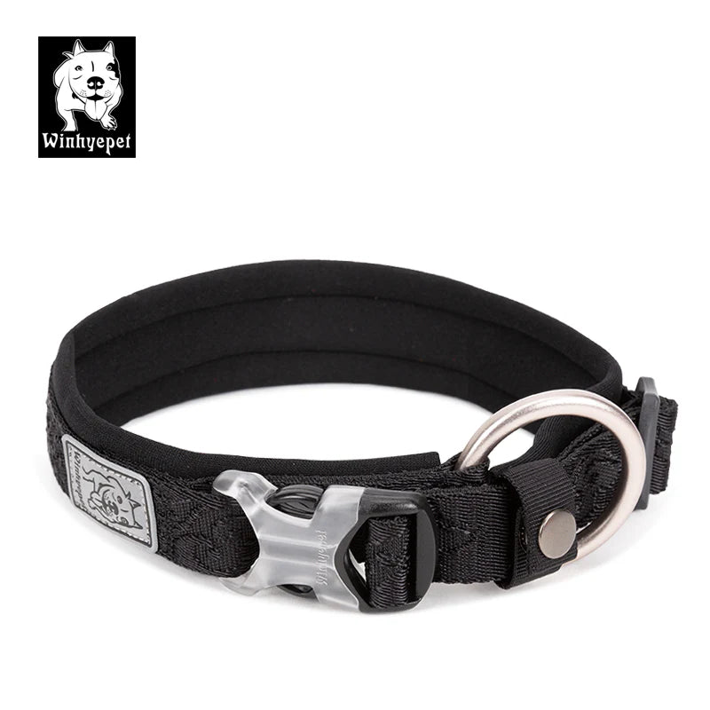 The Trailblazer Reflective Dog Collar - black