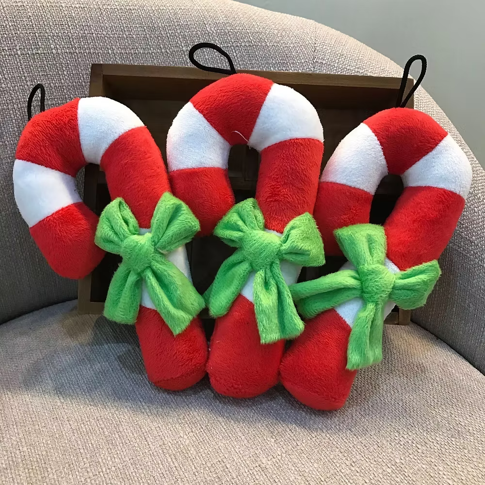 Christmas Candy Cane Dog Toy