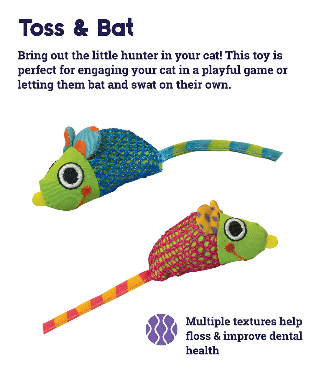 Catstages – Catnip Chew Mice Cat Toy