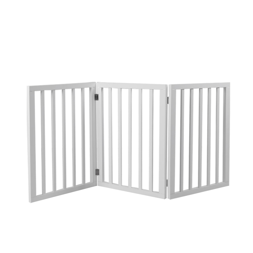 Wooden Pet Gate Dog Fence Retractable White 2000x 3MM-1864184509717680128
