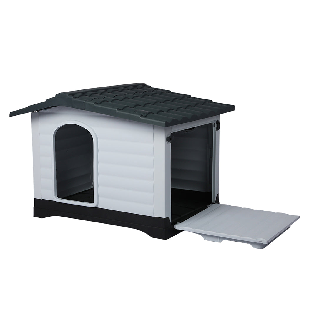 PaWz Dog Kennel Outdoor Indoor Plastic L Grey-1864184512297177088