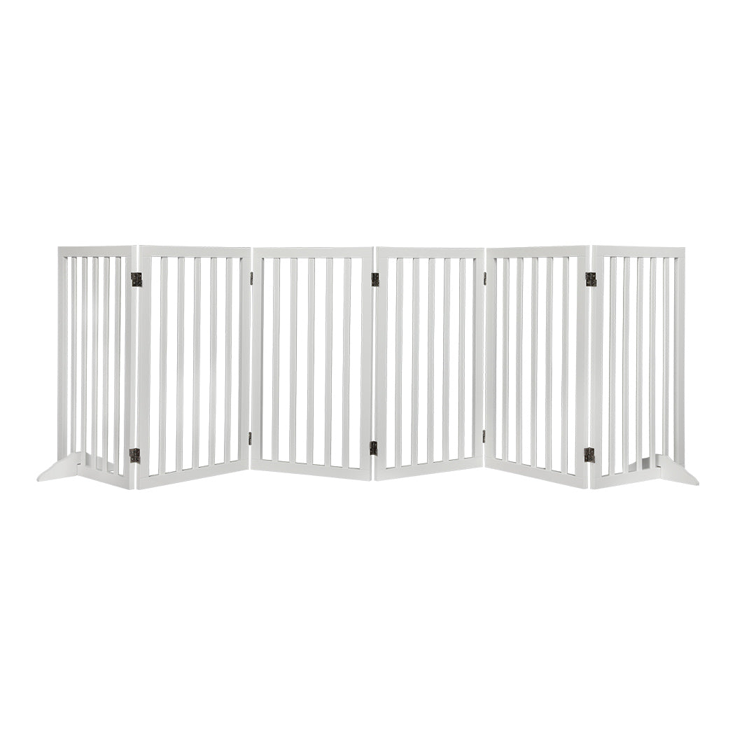 PaWz Wooden Pet Gate Dog Fence Safety White 10 Pack-1864184510858530816