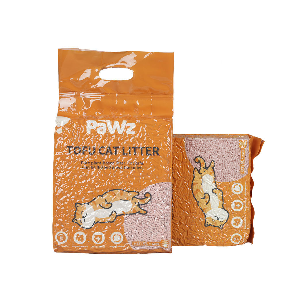 PaWz 2.5kg Tofu Cat Litter Clumping Peach x12-1894516744454803456